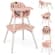 Babyjoy 4 in 1 Baby High Chair Convertible Toddler Table Chair Set with PU Cushion