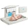 VEVOR Wall-Mounted Baby Changing Station, Horizontal Diaper Change Table with Safety Straps and Hanging Rods, Use in Commercial Bathrooms, Daycare Centers for Newborns & Infant