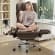 CoolHut Ergonomic Big and Tall Office Leather Chair with Expandable Arms, Reclining High Back Cross Legged Desk Chair with Footrest and Lumbar Support Wide Seat for Gaming and Pets