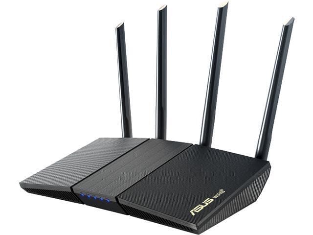 ASUS RT-AX1800S Dual Band WiFi 6 (802.11ax) AX1800 Router Supporting MU-MIMO and OFDMA Technology, with AiProtection Classic Network Security Powered by Trend Micro