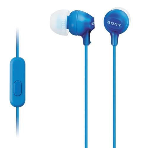 SONY MDR-EX15AP In-Ear EX Monitor Headphones with Mic & Remote, Blue
