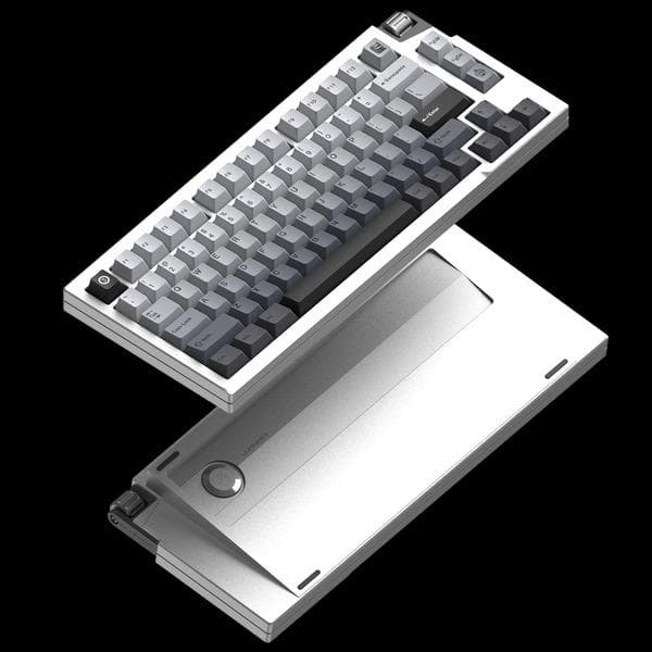 Luminkey 75V2 Tri-Mode 75% Full 6063 Aluminum Keyboard, Aurora Silver(Open Box)