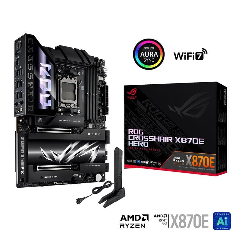 ASUS ROG CROSSHAIR X870E HERO AMD X870E AM5 ATX motherboard(Open Box)