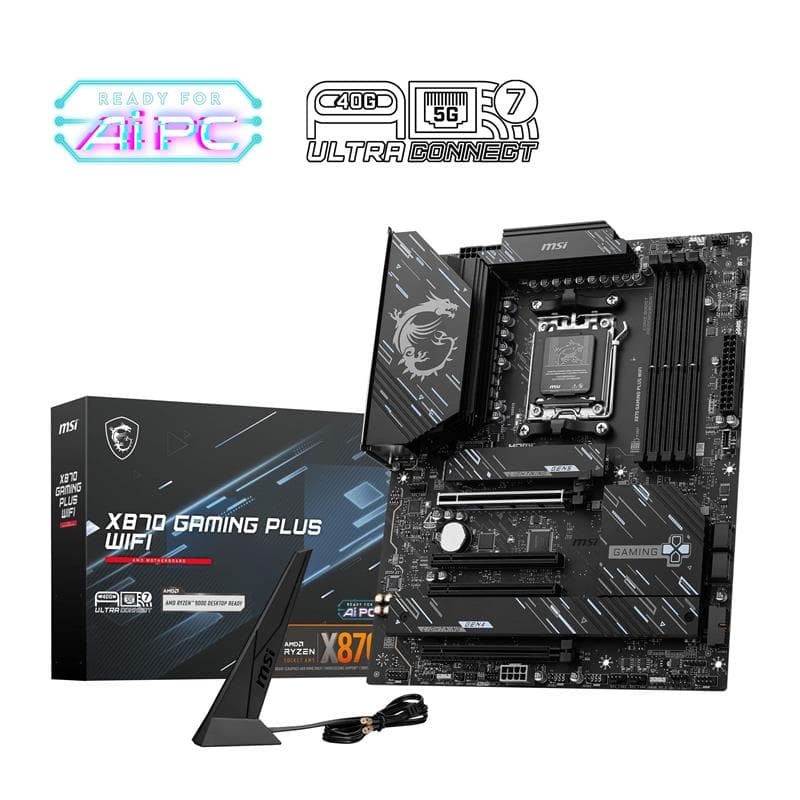 MSI X870 GAMING PLUS WIFI, AMD Ryzen™ 9000 / 8000 / 7000 Series