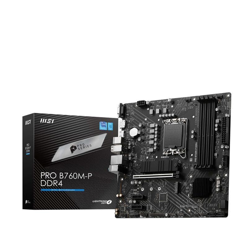 MSI PRO B760M-P DDR4 Intel LGA 1700 Micro ATXMotherboard(Open Box)