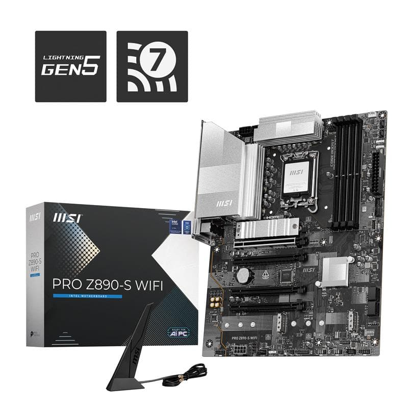 MSI PRO Z890-S WIFI , Intel Z890 ATX LGA 1851 Motherboard(Open Box)