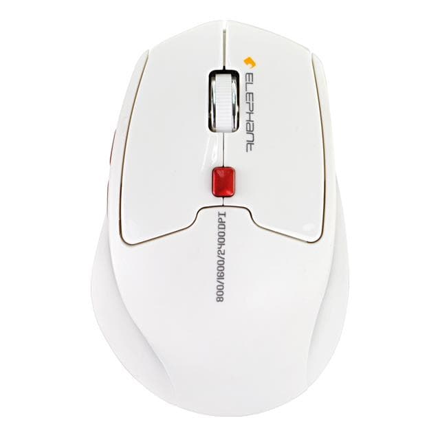 Elephant Wireless Rechargeable mouse(ELE-M523 White)(Open Box)