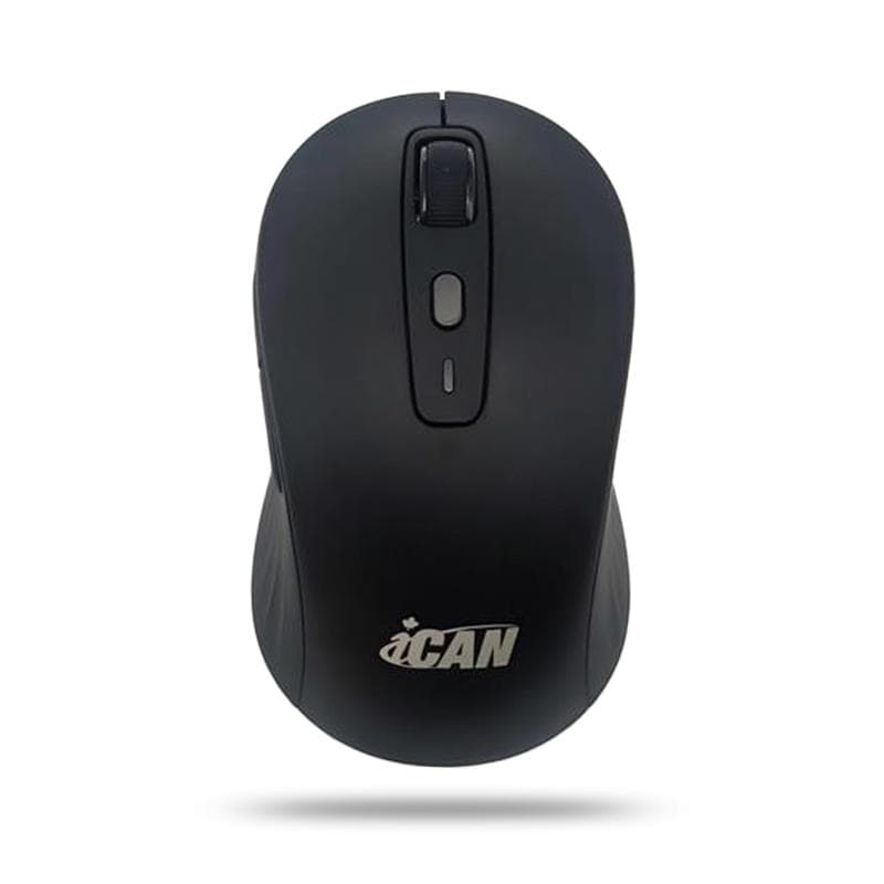 iCAN Black 2.4G/Bluetooth Wireless Office Mouse, 1600 DPI, 6 Buttons(Open Box)