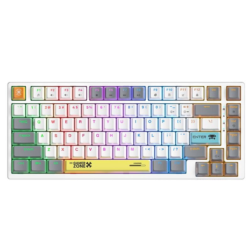 Onikuma G58 White Wired Mechanical Gaming Keyboard w/ RGB Backlighting(Open Box)