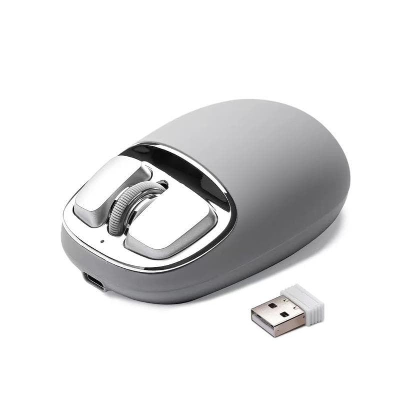 YUNZII C1 Grey Silicone Tri-Mode Wireless Custom Mouse