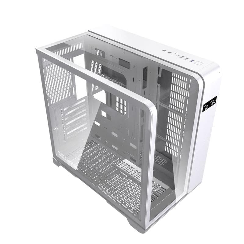 DarkFlash L280 Curve Panoramic ATX Computer Case, White(Open Box)