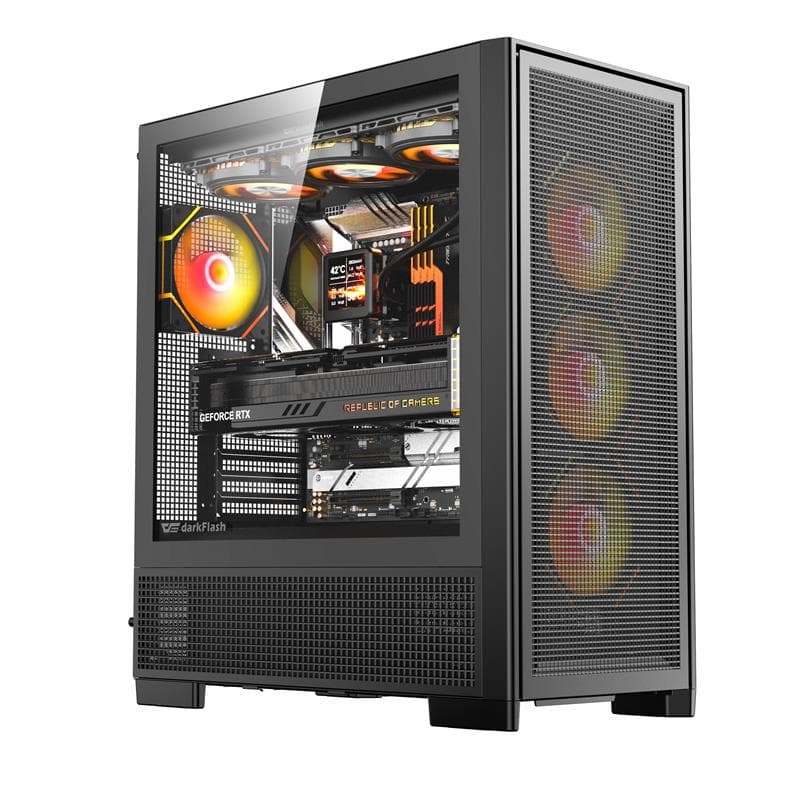 DarkFlash AIR Nova E-ATX PC Case ,Black