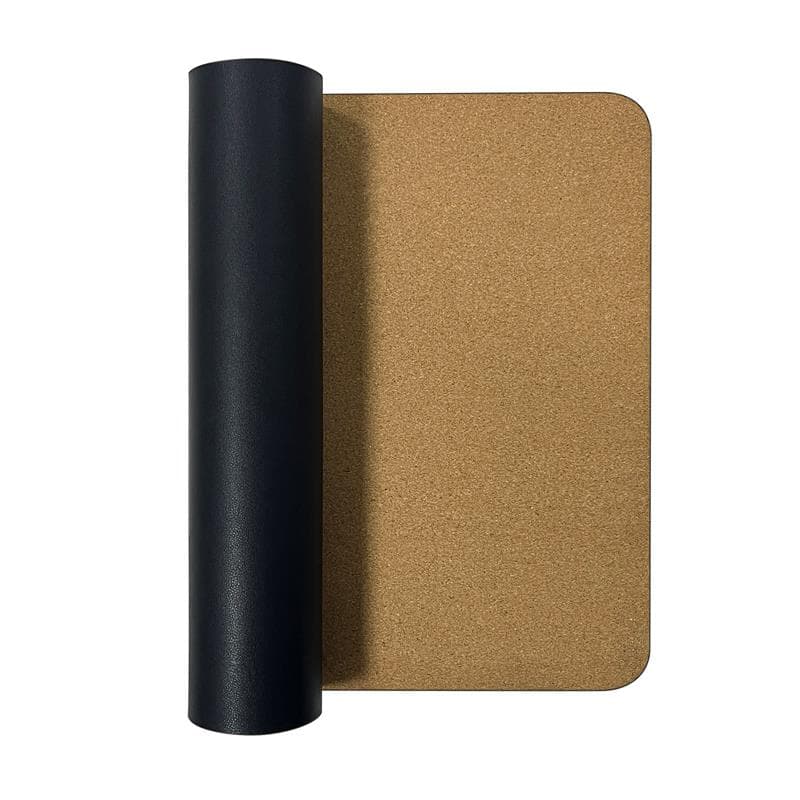 iCAN Black Leather Cork Desk Pad with Oil Edge, 800*300*2mm(Open Box)