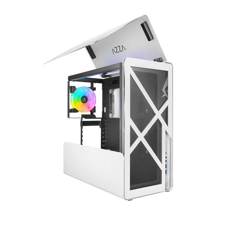 AZZA CAST White 808M-W Unlimited Tower ATX Gaming Computer Case,