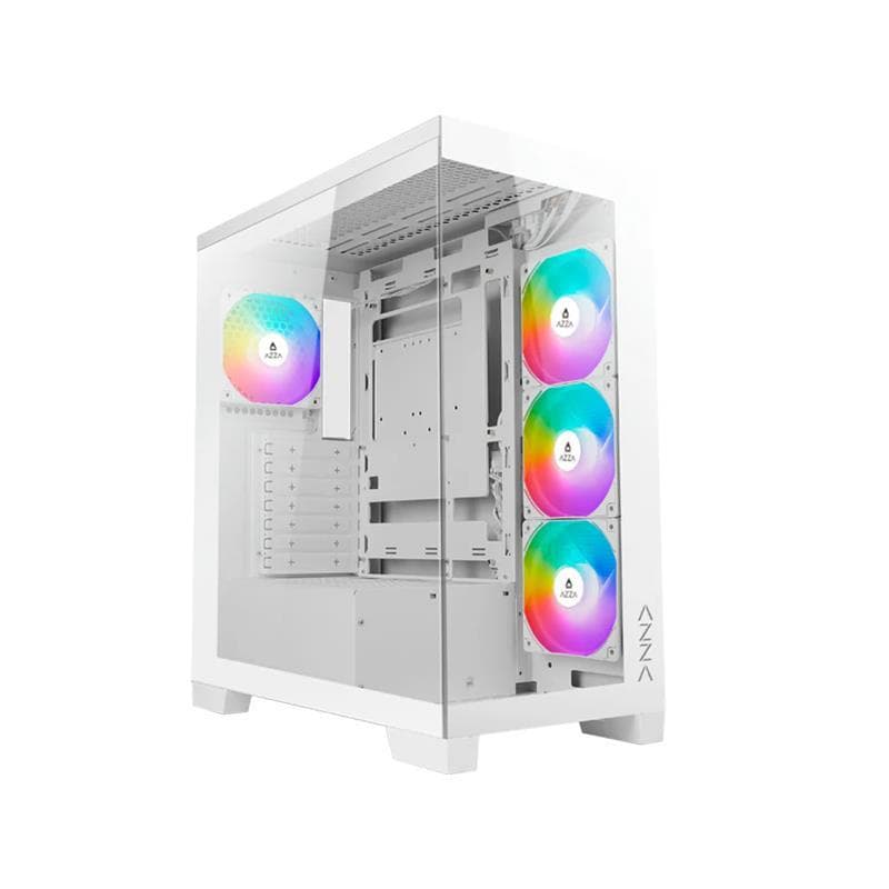 AZZA COVE White 570W Mid Tower ATX Gaming Computer Case,