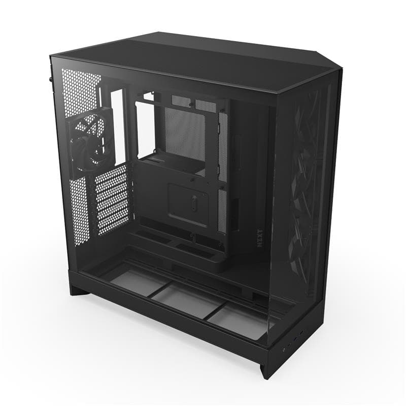 NZXT H9 Flow Dual-Chamber ATX Mid Tower Chassis - All Black(Open Box)