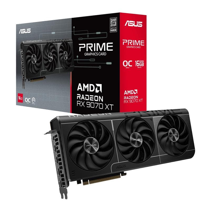 ASUS Prime Radeon RX 9070 XT OC Edition GDDR6 Triple Fans