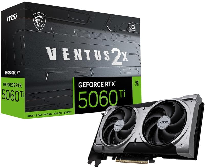 MSI GeForce RTX 5060 Ti 16G VENTUS 2X OC PLUS GDDR7 Double Fans(Open Box)