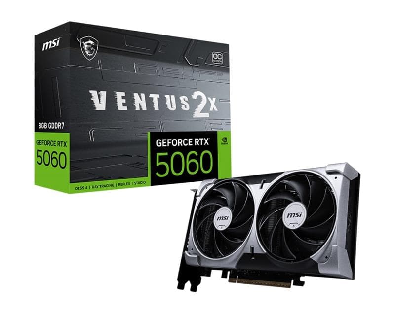 MSI GeForce RTX 5060 8G VENTUS 2X OC, GDDR7 8GB, PCI-E 5.0, 128 bit