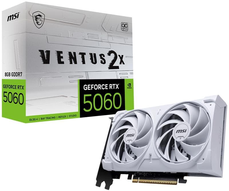 MSI GeForce RTX 5060 8G VENTUS 2X OC WHITE