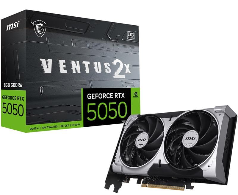 MSI GeForce RTX 5050 8G VENTUS 2X OC, GDDR6 8GB, Black