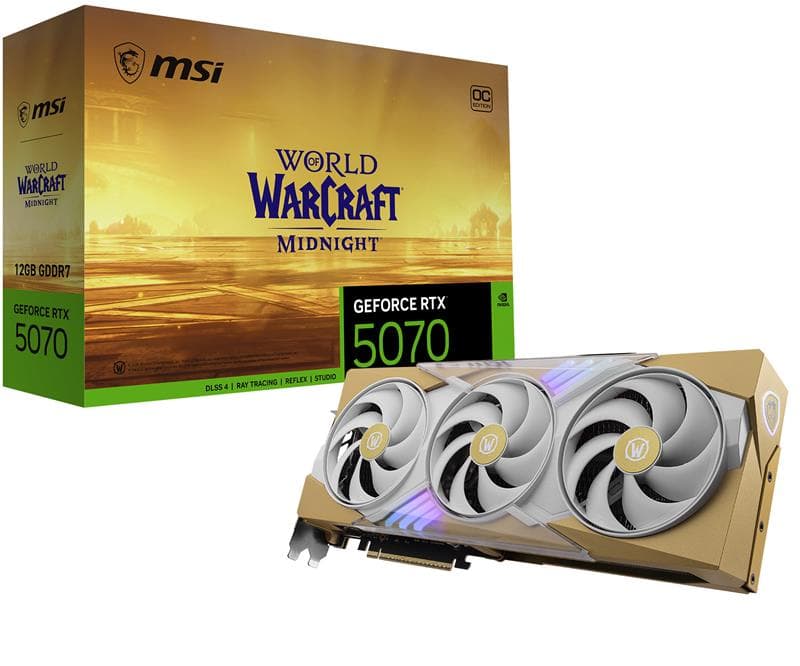 MSI GeForce RTX 5070 12G World of Warcraft MIDNIGHT LIGHT EDITION(Open Box)