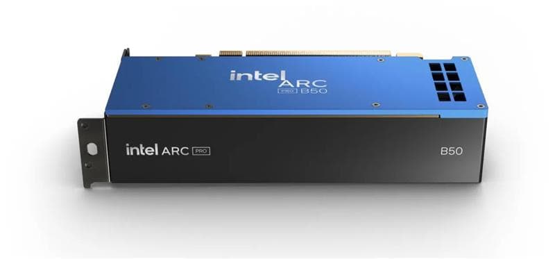 INTEL ARC PRO B50 16GB 128BIT GDDR6 PCIE 5.0 AI AND RT WORKSTATION SFF