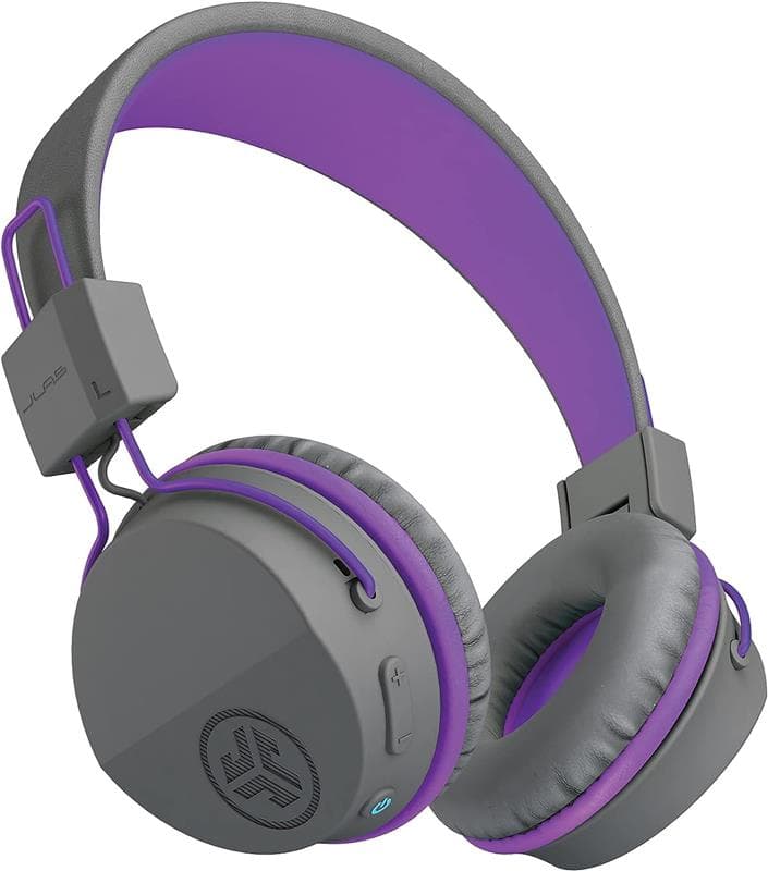 JLAB JBuddies Studio Wireless Kids' Headphone, Grey/Purple(Open Box)