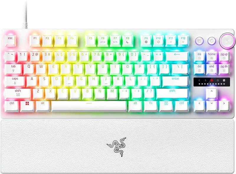 RAZER Huntsman V3 Pro TKL (80%) Gaming Keyboard, White(Open Box)