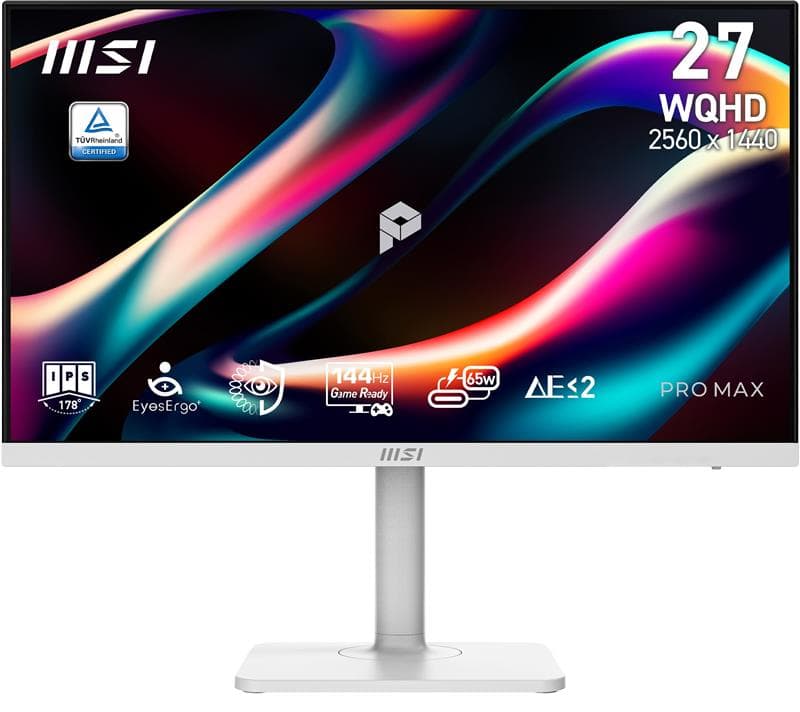 MSI PRO MAX 27" 2560 x 1440 QHD IPS 144Hz Monitor