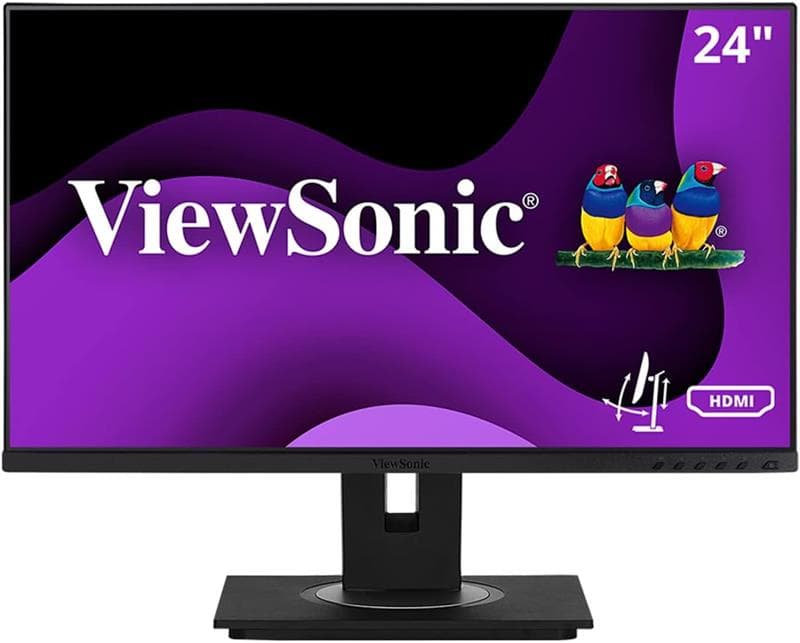 24" Ergonomic 40-Degree Tilt 1080p IPS Monitor w/ HDMI, DP, VGA.