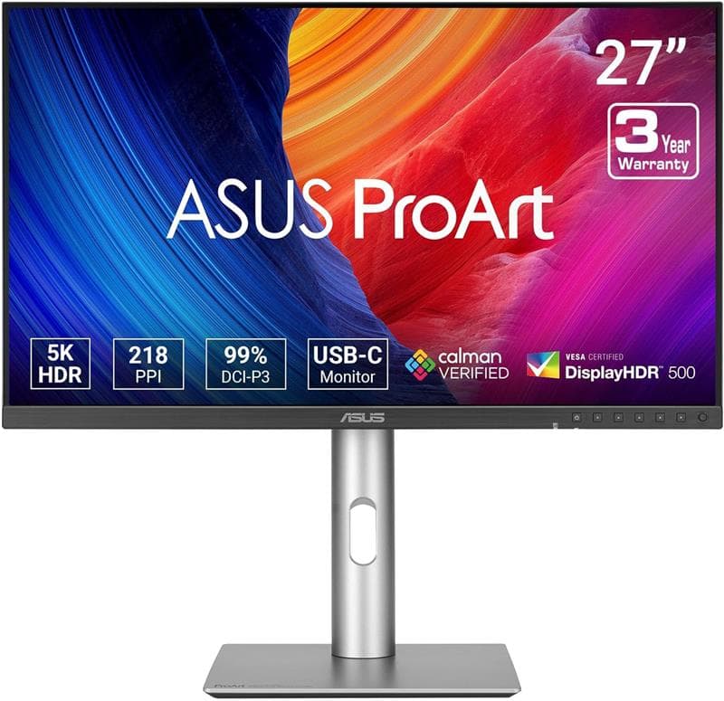 ASUS ProArt 27" 5120 x 2880 5K UHD IPS 60Hz 5ms Creator Monitor