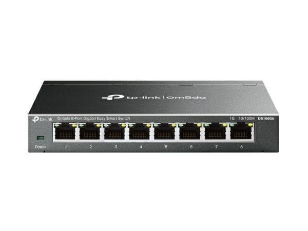 TP-Link OMADA 8-PORT GIGABIT EASY SMART SWITCH PORT: 8 GIGABIT RJ45 PORTS SPEC: DESKTOP STEEL CASE FEATURE: MTU/PORT/TAG-BASED
