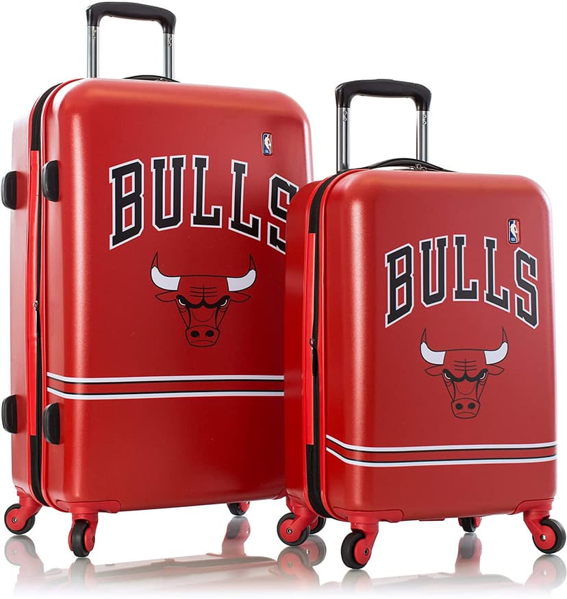 NBA Chicago Bulls Hardside Adult Carry-on Spinner Luggage Set 2 Pieces Luggage Travel Trolley Suitcase