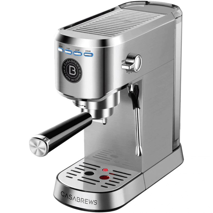 Casabrews CM5418BASIC 20 Bar Espresso Machine with Milk Frothing System, Stainless Steel, Silver