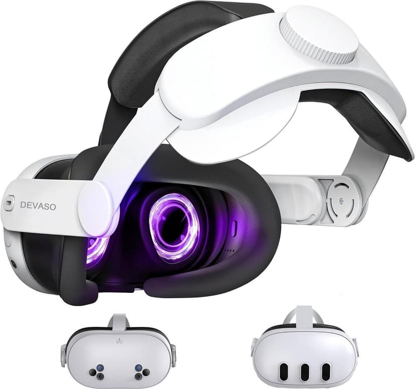 Head Strap for Meta Quest 3S / Quest 3 Adjustable Comfortable Head Strap for Oculus Quest 3S, Enhanced Support and Lightweight Design VR Accessories for Quest 3/3S Replacement for Elite Strap
