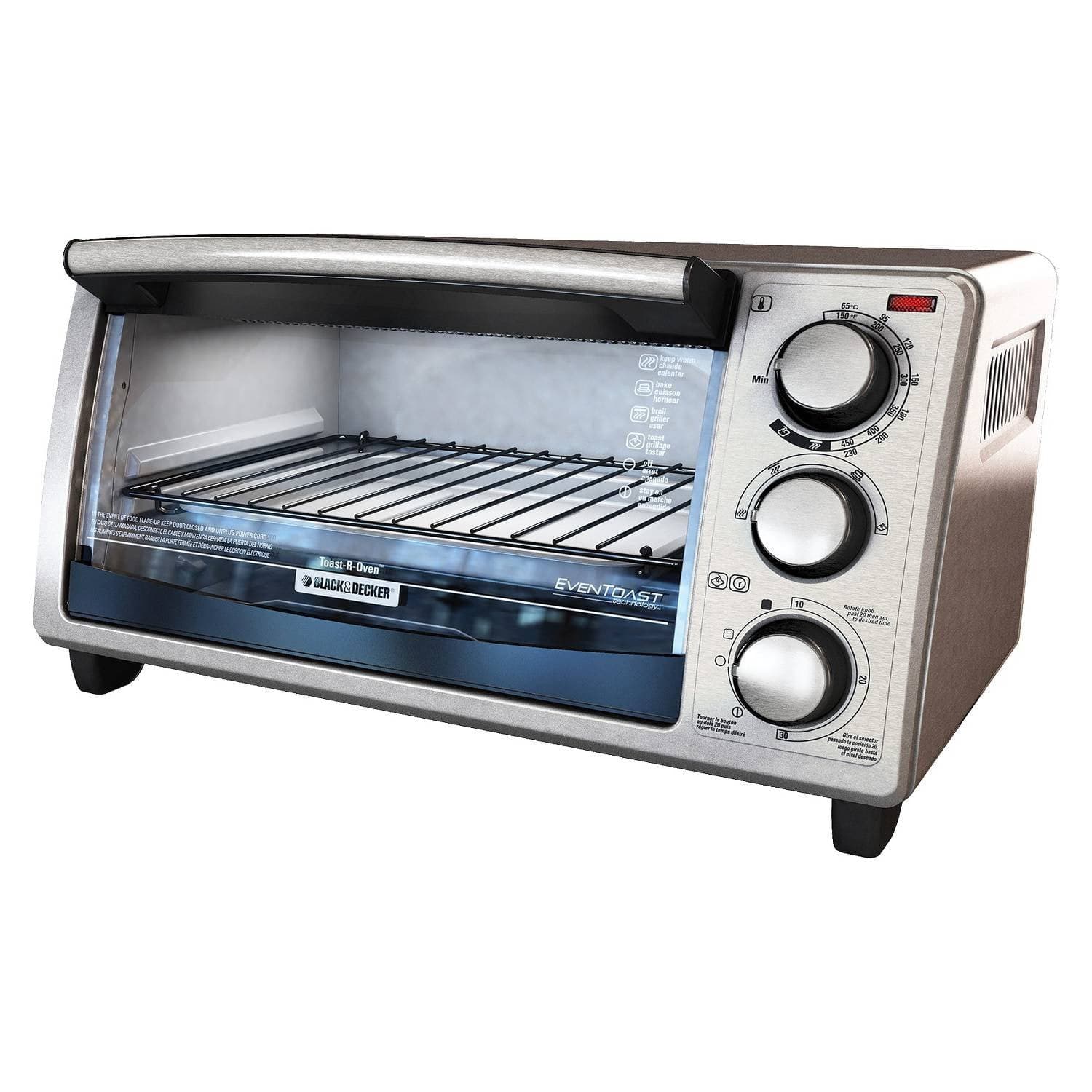 BLACK+DECKER 4 Slice Toaster Oven - Stainless Steel