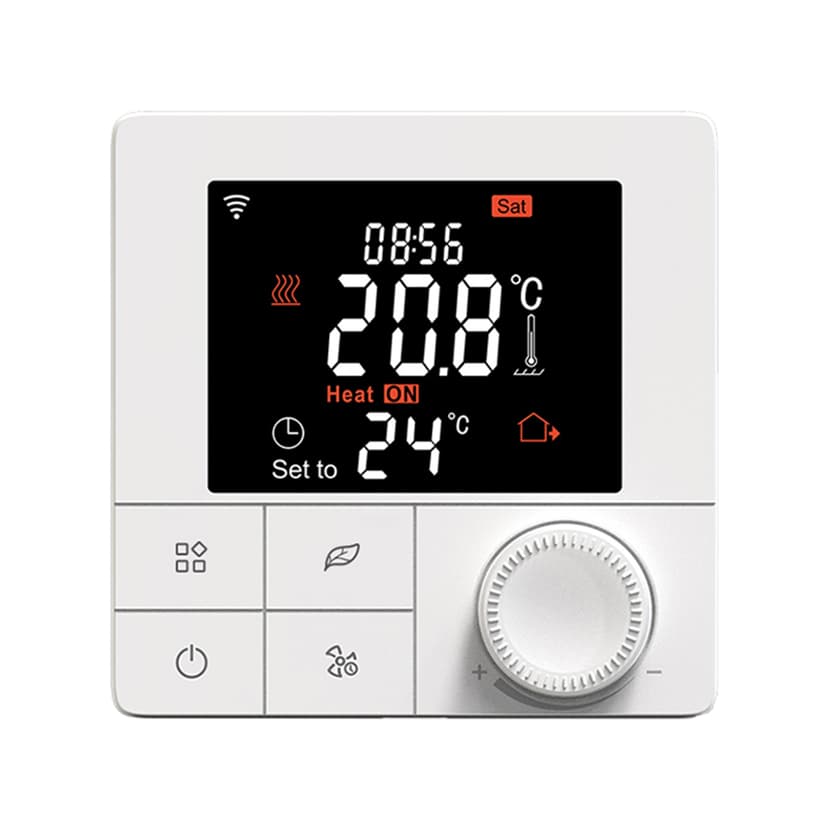 WIFI Electric Floor Heating 16A Thermostat with App and Voice Control, 2.8" LCD Display, Smart Programmable Thermostat