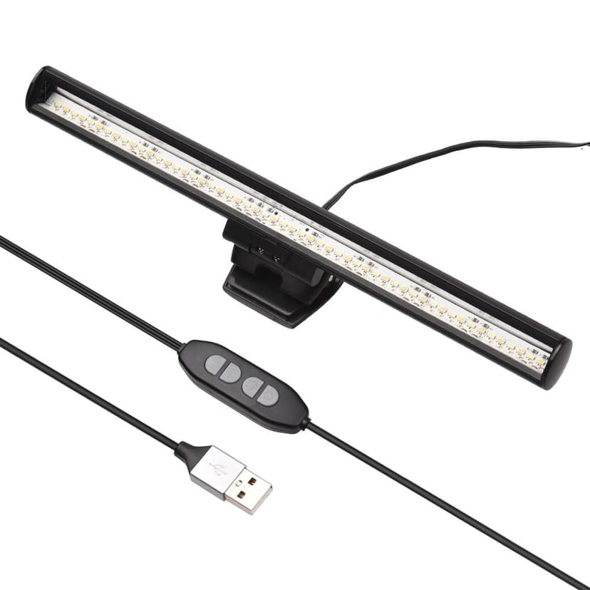 Light 26cm Computer Screen Monitor Bar E-Reading with Bi-Color 2800K-6500K 10 Levels of Adjustable Brightness for Laptop Desktop Office Home