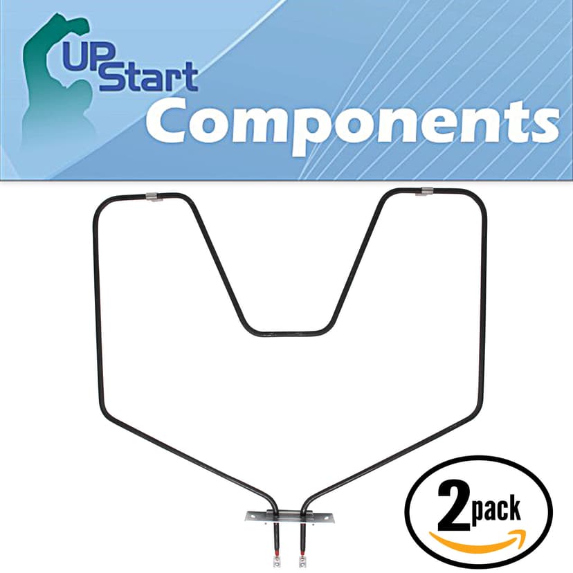 2-Pack Replacement General Electric JBP65GV3WH Bake Element - Compatible General Electric WB44X5082 Oven Heating Element