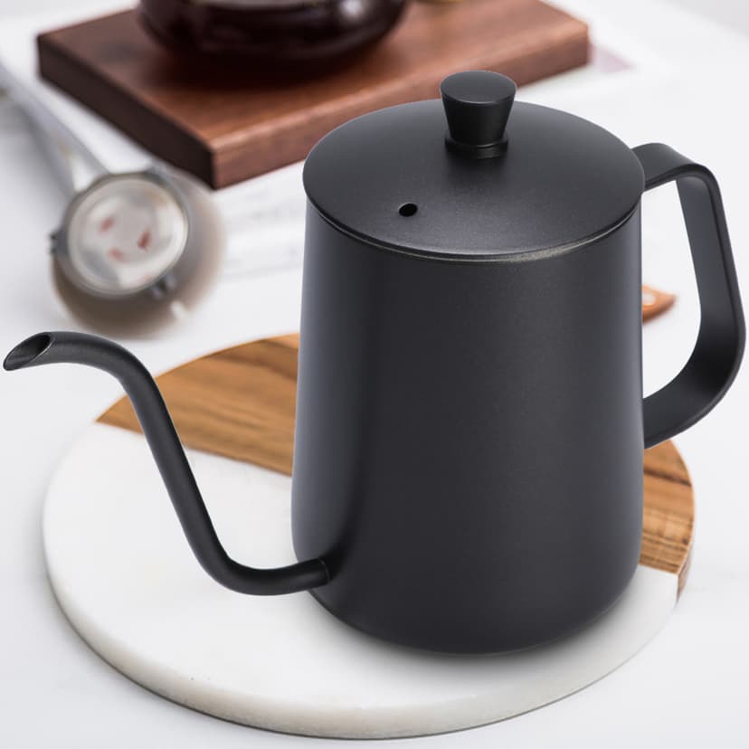 Gooseneck Kettle, 304 Stainless Steel TPFE Gooseneck Kettle Stovetop Modern Design Goose Neck Kettle Pot for Induction Cooker And Open Flame Heating
