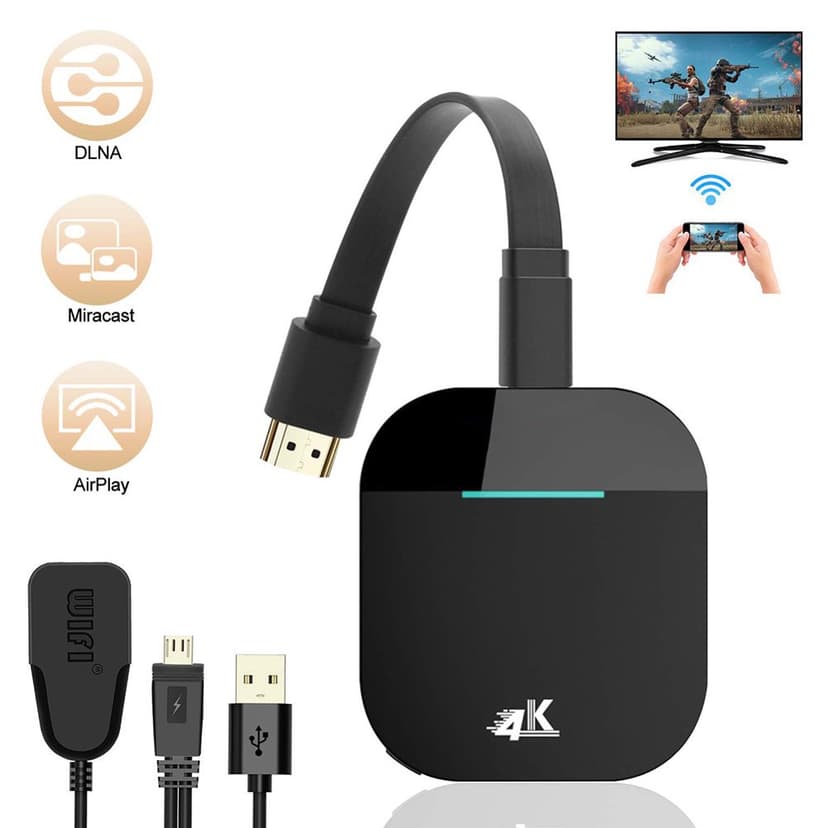 MesaSe WiFi Display Dongle 4K Wireless High Definition Multimedia Interface Display Adapter 5G WiFi Wireless Display Receiver for TV Projector Monitor High Definition Multimedia Interface