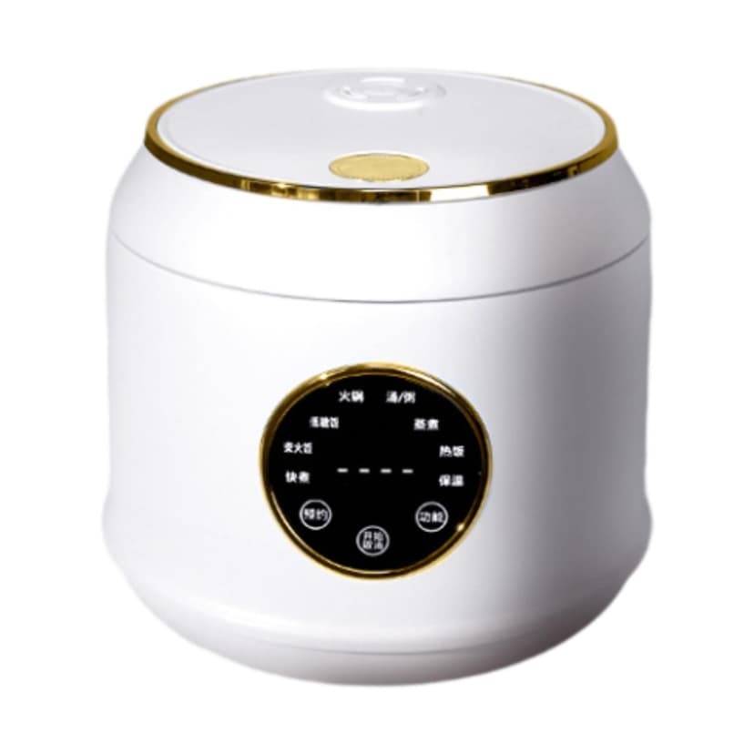 Tnarru Digital Rice Cooker 7 Cooking Function Portable Versatile Rice Cooking Pot Ceramic Glaze Liner for Pasta Eggs Ramen Steak Fry white