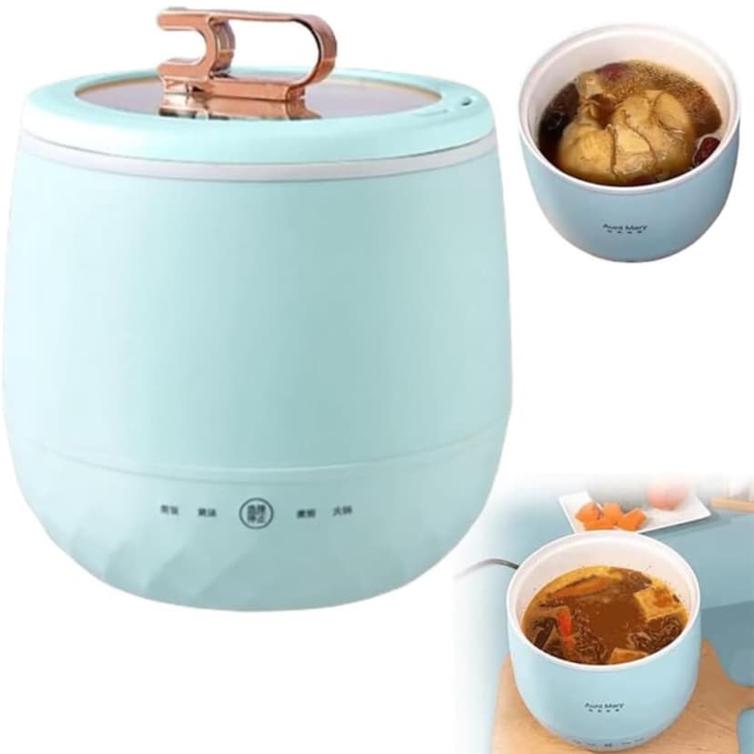 Iodue Cooking Utensils Smart Mini Rice Cooker Multifunctional Electric Rice Cooker 6 In 1 Non Stick Ceramic Pot With Lid Mini Hot Pot Electric Mini Rice Cooker Portable Mini Rice Cooker