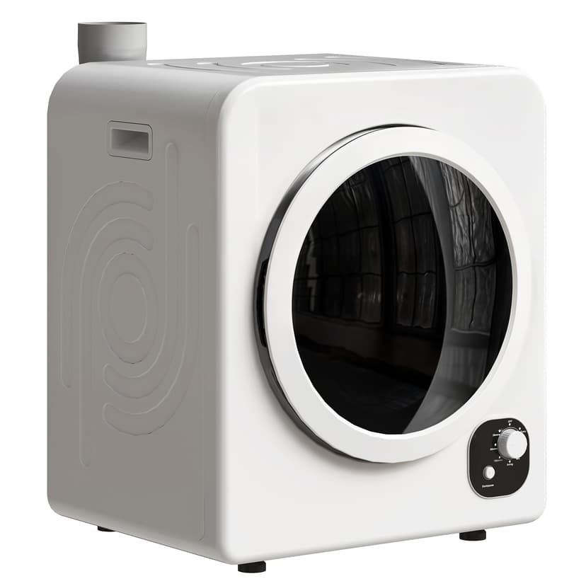 HOMCOM 1300W Laundry Clothes Dryer, Portable Tumble Dryer, White