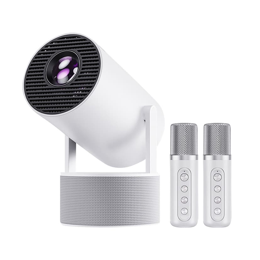 A Portable KTV Projector with WiFi and It Is A Mini Home Karaoke System Suitable for Movie Nights and Parties. It Can Be Easily Carried Anywhere and Is Perfect for Indoo