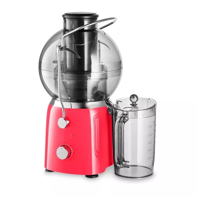 Graflsoa Custom 961 Model - Red Centrifugal Juice Extractor with Dual Speed for Home Use, 500W Motor, 1200ml Capacity, Quiet Operation <85dB, 120V, 3-Year Lifespan