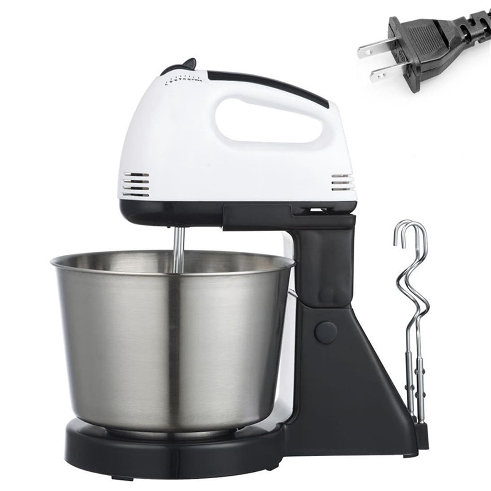 Stand Mixer Classic Stand and Hand Mixer Adjustable Stainless Steel Whisk Mixer for Frosting Meringue Dough Eggs Batter