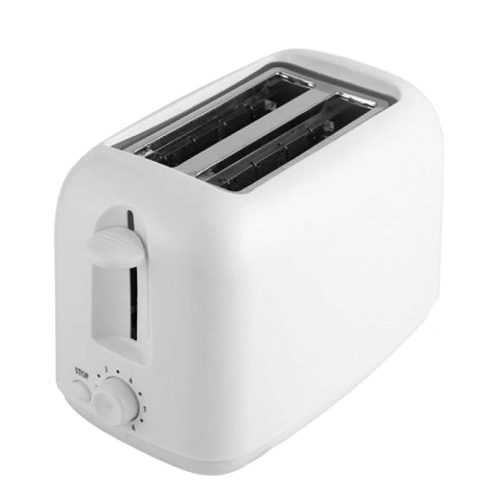 Retro 2-Slice Toaster 6 Browning Levels Stainless Steel Housing Removable Crumb Tray 110V Automatic Pop-Up Breakfast Appliance