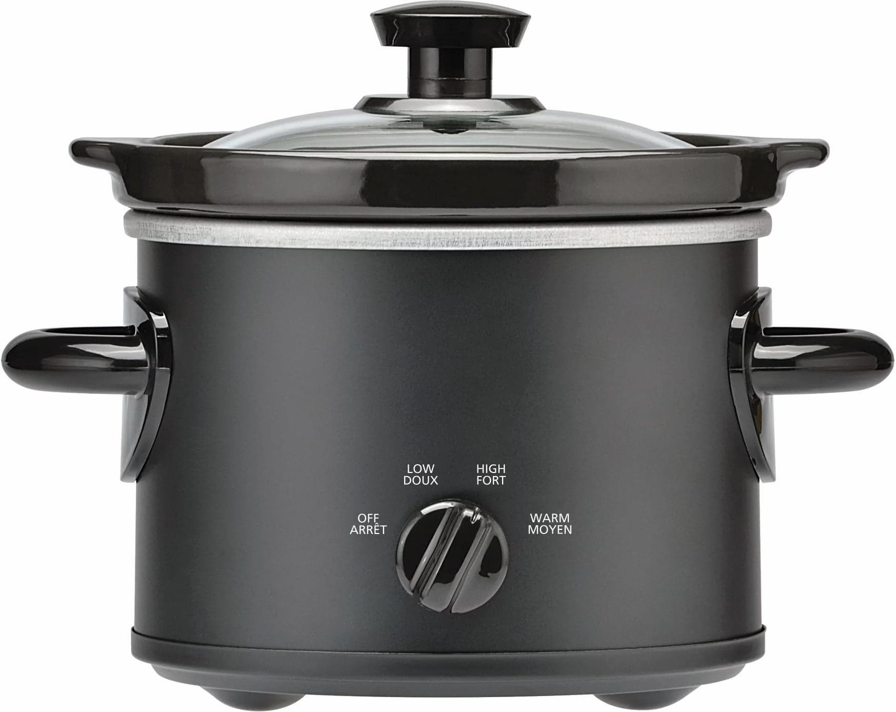 Mainstays 2QT Slow Cooker, Matte Black